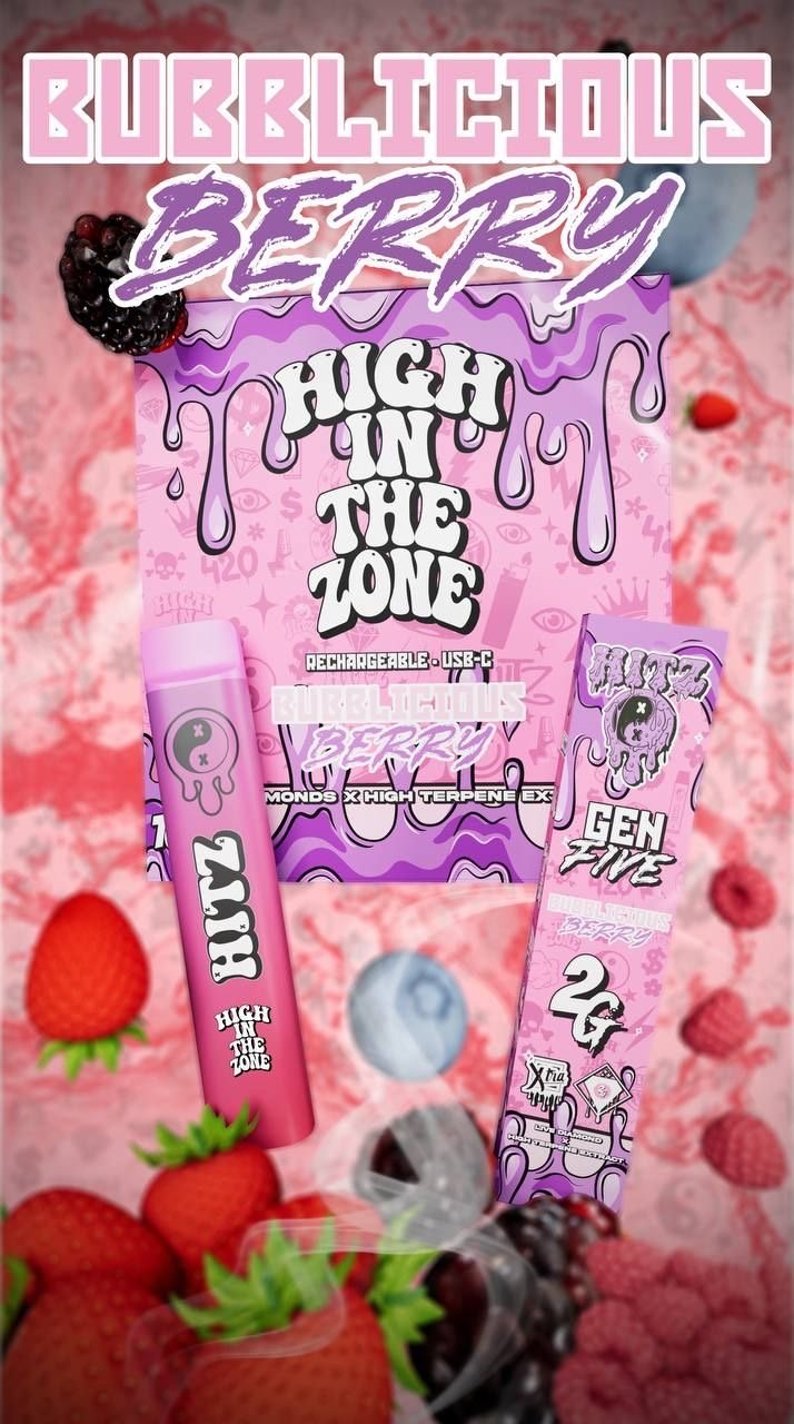 Hitz Bubblicious Berry 2G Disposable